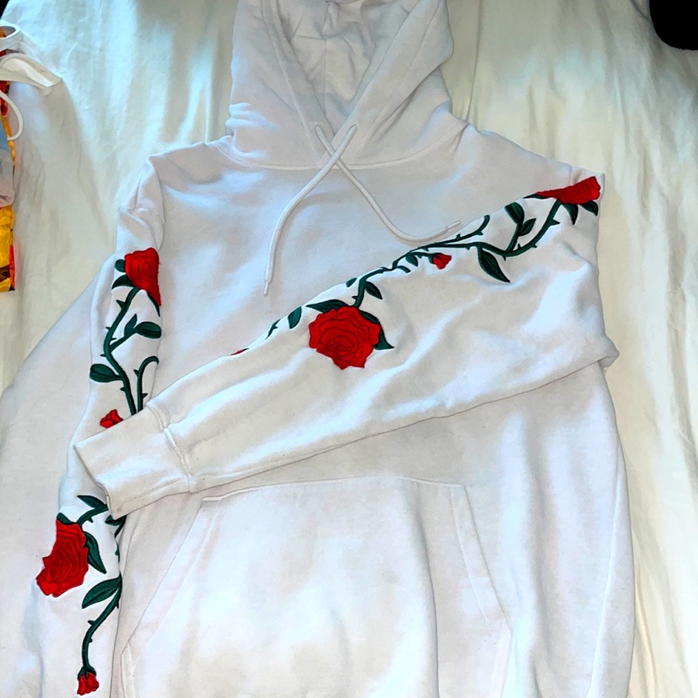 White floral hoodie size small